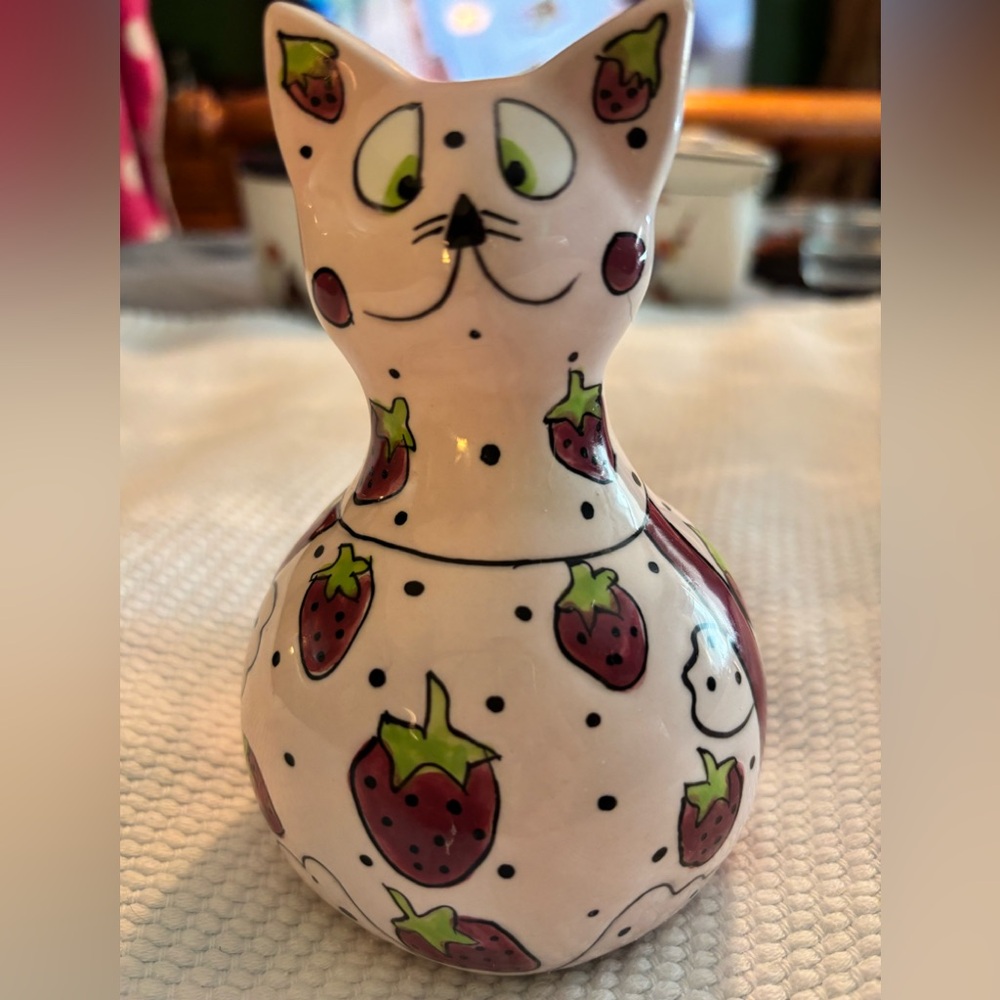 Kitty Cat Toothbrush,Pen,Pencil/Paintbrush Holder,vase.Ganz Meowberry